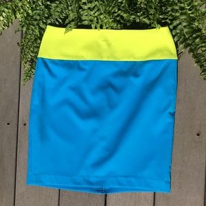 Color Block Mini Skirt
